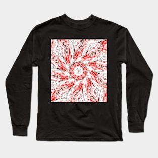 Red fractal flowers, miracle every day Long Sleeve T-Shirt